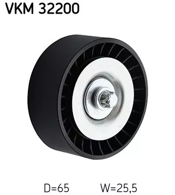 SKF Deflection/Guide Pulley, V-ribbed belt (VKM32200)