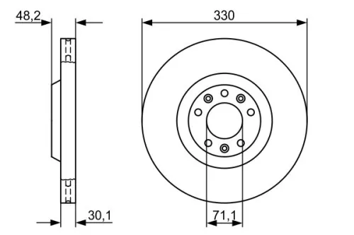 BOSCH Brake Disc (0986479192)