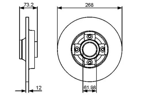 BOSCH Brake Disc (0986479383)