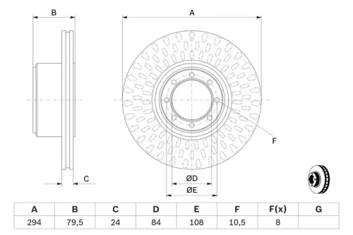 BOSCH Brake Disc (0986479640)