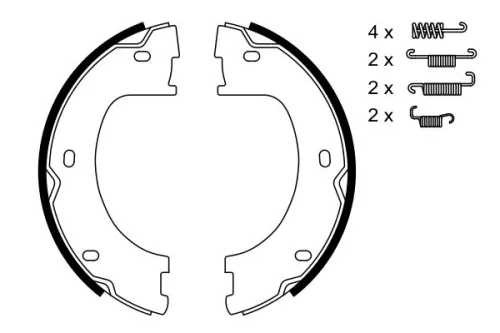 BOSCH Brake Shoe Set, parking brake (0986487751)