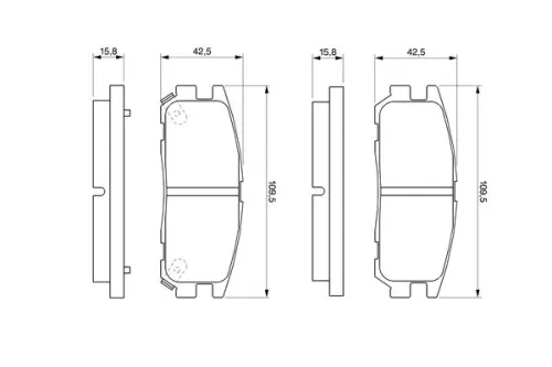 BOSCH Brake Pad Set, disc brake (0986424367)