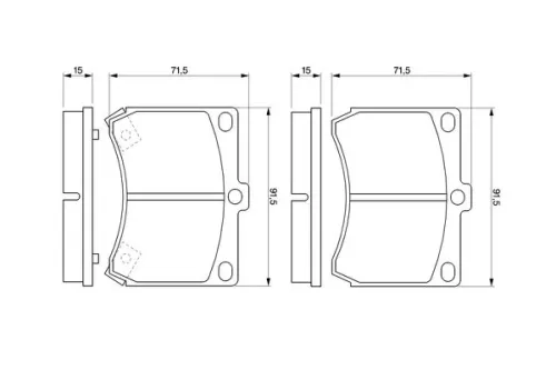 BOSCH Brake Pad Set, disc brake (0986460974)