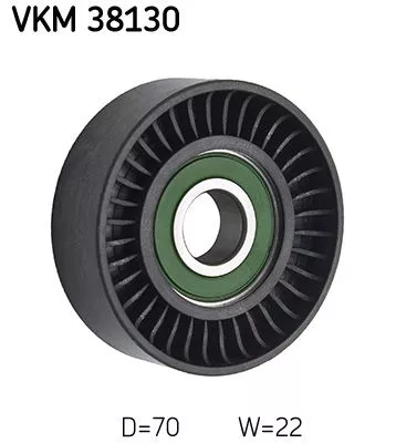 SKF Deflection/Guide Pulley, V-ribbed belt (VKM38130)