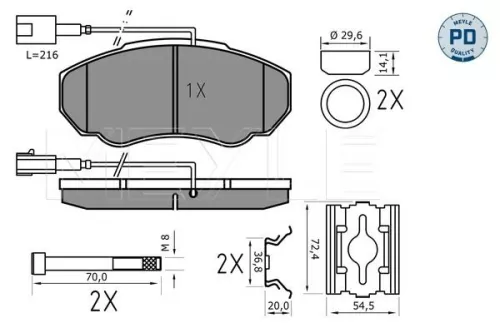 MEYLE Brake Pad Set, disc brake (0252391719/PD)