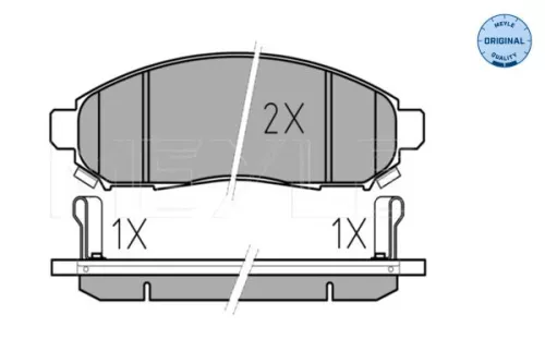 MEYLE Brake Pad Set, disc brake (0252422716/W)