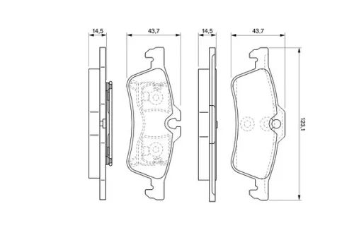 BOSCH Brake Pad Set, disc brake (0986494130)