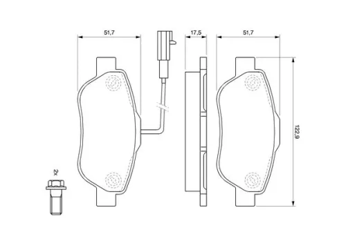 BOSCH Brake Pad Set, disc brake (0986494114)