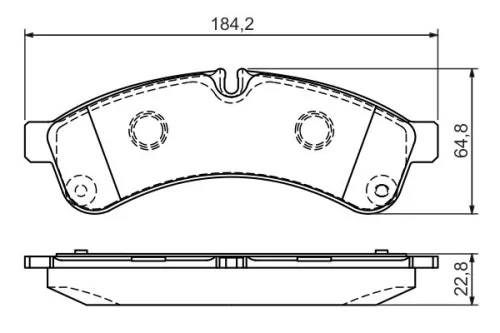BOSCH Brake Pad Set, disc brake (0986494335)