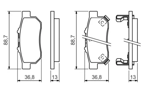 BOSCH Brake Pad Set, disc brake (0986494392)