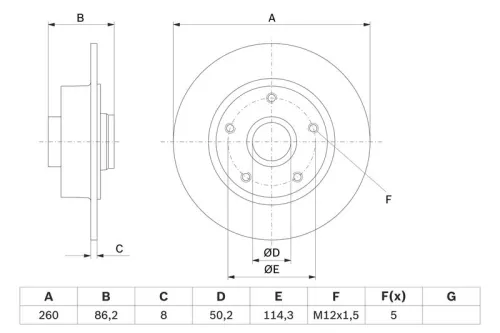 BOSCH Brake Disc (0986479708)