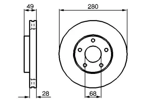 BOSCH Brake Disc (0986479B61)