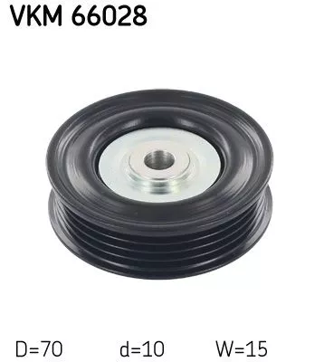 Deflection/Guide Pulley, V-ribbed belt