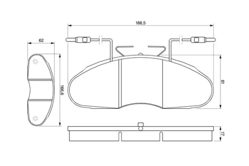 BOSCH Brake Pad Set, disc brake (0986424080)