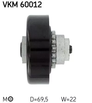 SKF Belt Tensioner, V-ribbed belt (VKM60012)