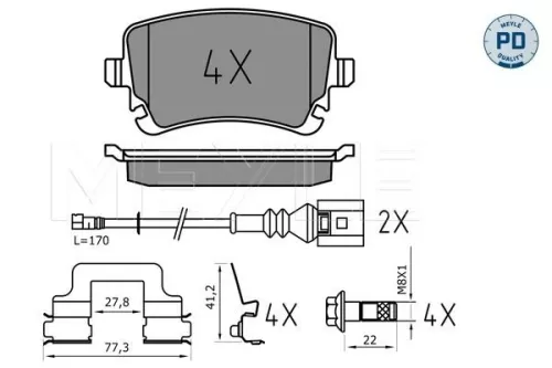 MEYLE Brake Pad Set, disc brake (0252332617-1/PD)