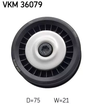 SKF Deflection/Guide Pulley, V-ribbed belt (VKM36079)