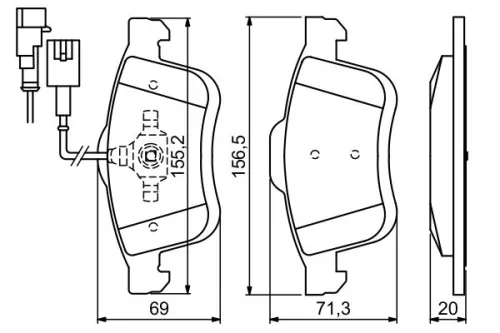 BOSCH Brake Pad Set, disc brake (0986494453)