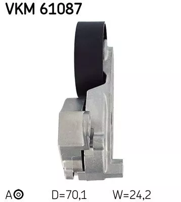 SKF Belt Tensioner, V-ribbed belt (VKM61087)