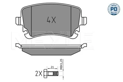 MEYLE Brake Pad Set, disc brake (0252332617/PD)
