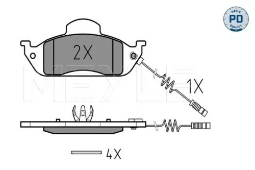 MEYLE Brake Pad Set, disc brake (0252319317/PD)