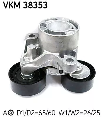 SKF Belt Tensioner, V-ribbed belt (VKM38353)