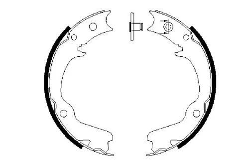 BOSCH Brake Shoe Set, parking brake (0986487681)