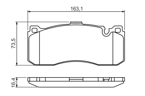 BOSCH Brake Pad Set, disc brake (0986494428)