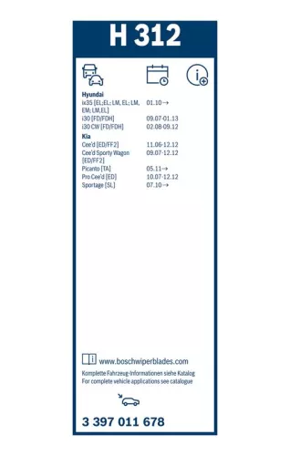 BOSCH Wiper Blade (3397011678)