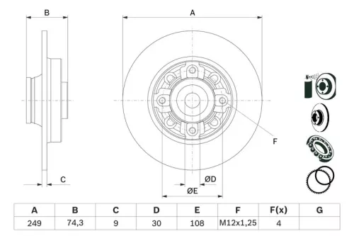 BOSCH Brake Disc (0986479400)