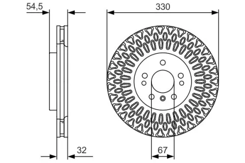 BOSCH Brake Disc (0986479D08)