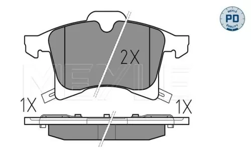 MEYLE Brake Pad Set, disc brake (0252833219/PD)