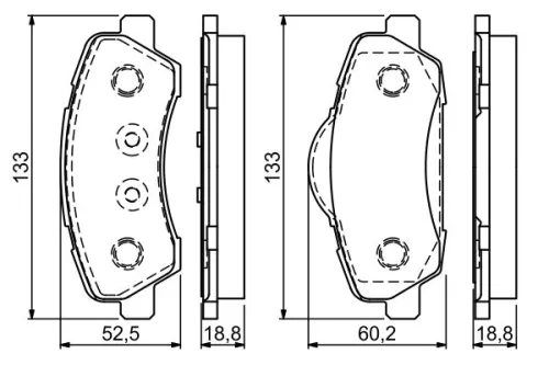 BOSCH Brake Pad Set, disc brake (0986494713)