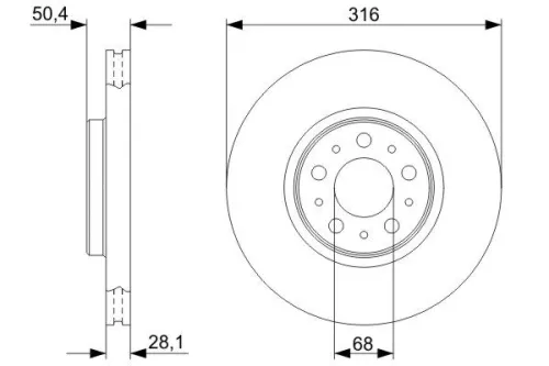 BOSCH Brake Disc (0986479C85)