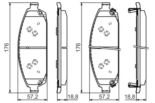 BOSCH Brake Pad Set, disc brake (0986494370)