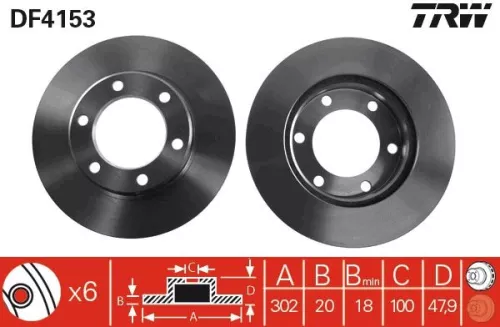 TRW Brake Disc (DF4153)