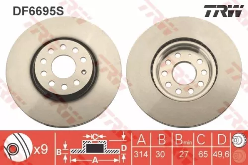 TRW Brake Disc (DF6695S)