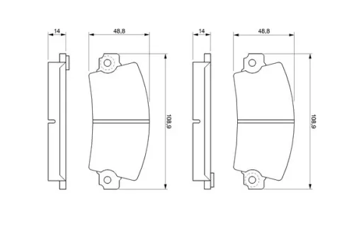 BOSCH Brake Pad Set, disc brake (0986461396)