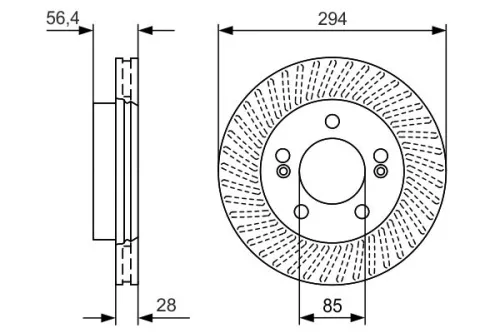 BOSCH Brake Disc (0986479D32)