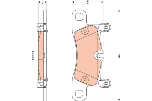 TRW Brake Pad Set, disc brake (GDB1876)