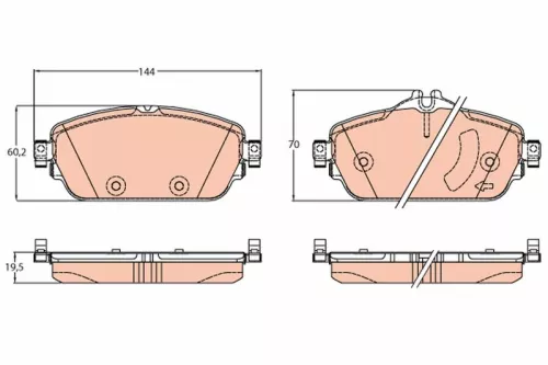 TRW Brake Pad Set, disc brake (GDB2070)