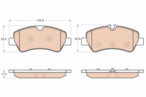 TRW Brake Pad Set, disc brake (GDB1968)