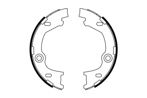BOSCH Brake Shoe Set, parking brake (0986487777)