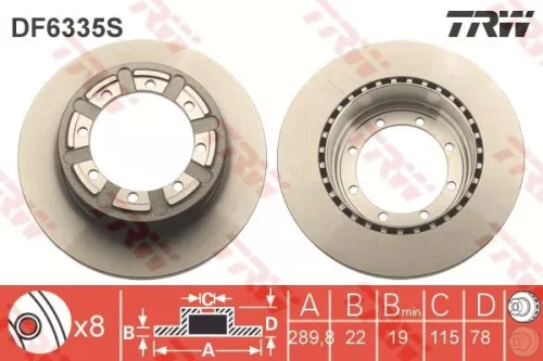 TRW Brake Disc (DF6335S)