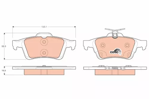TRW Brake Pad Set, disc brake (GDB1938)