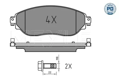 MEYLE Brake Pad Set, disc brake (0252208718/PD)