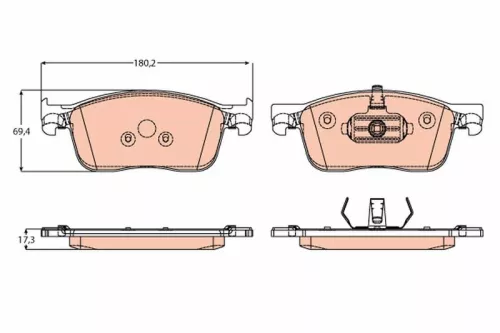 TRW Brake Pad Set, disc brake (GDB2169)