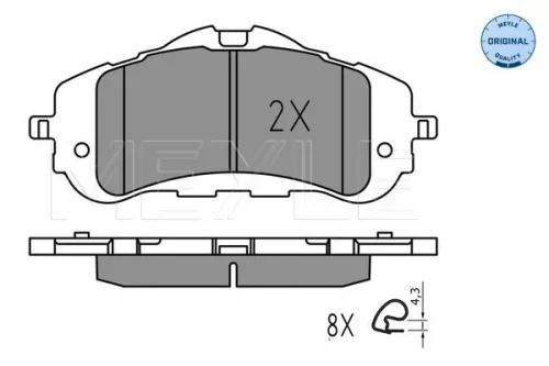 MEYLE Brake Pad Set, disc brake (0252589518)