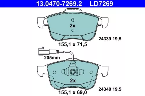 Brake Pad Set, disc brake