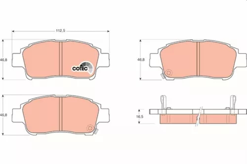 TRW Brake Pad Set, disc brake (GDB3218)